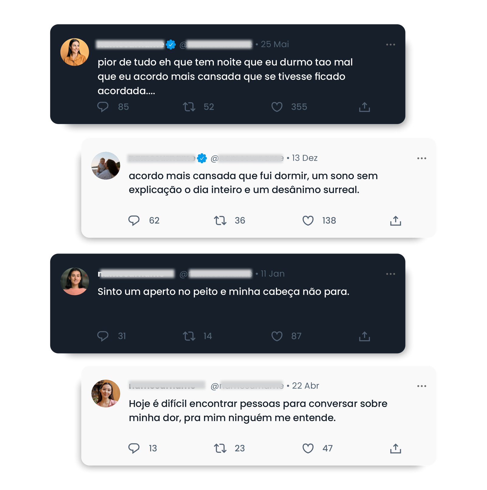 Desabafos sobre o cansaço mental